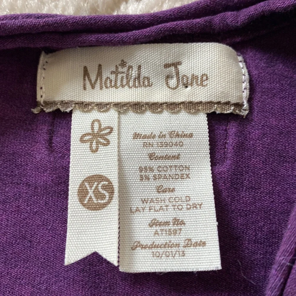 🥭 (4 for $15) Matilda Jane purple Stretch Top - Picture 8 of 8